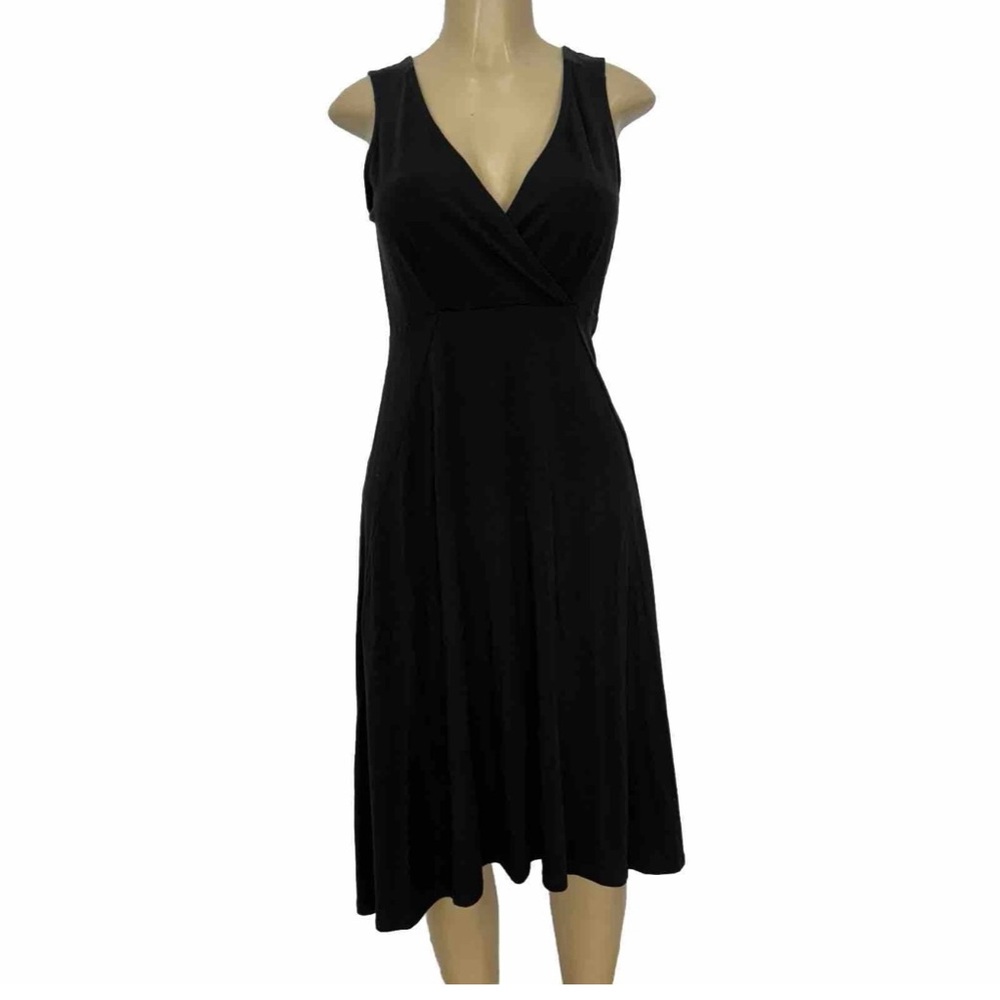 Eileen Fisher Elegant Black Sleeveless Dress - Picture 1 of 6